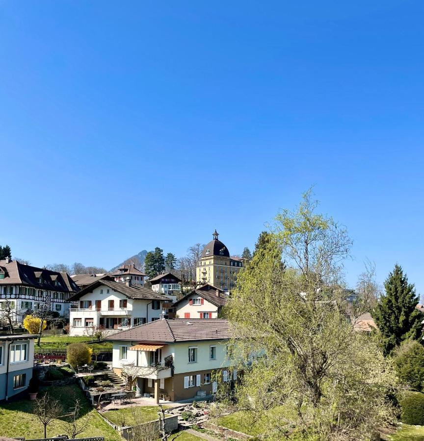 Studio Bahnhof Spiez Apartment Bagian luar foto