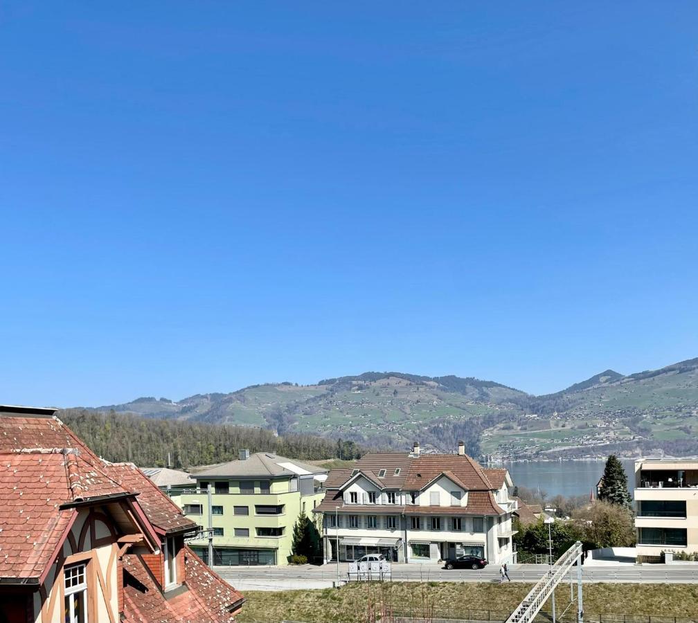Studio Bahnhof Spiez Apartment Bagian luar foto
